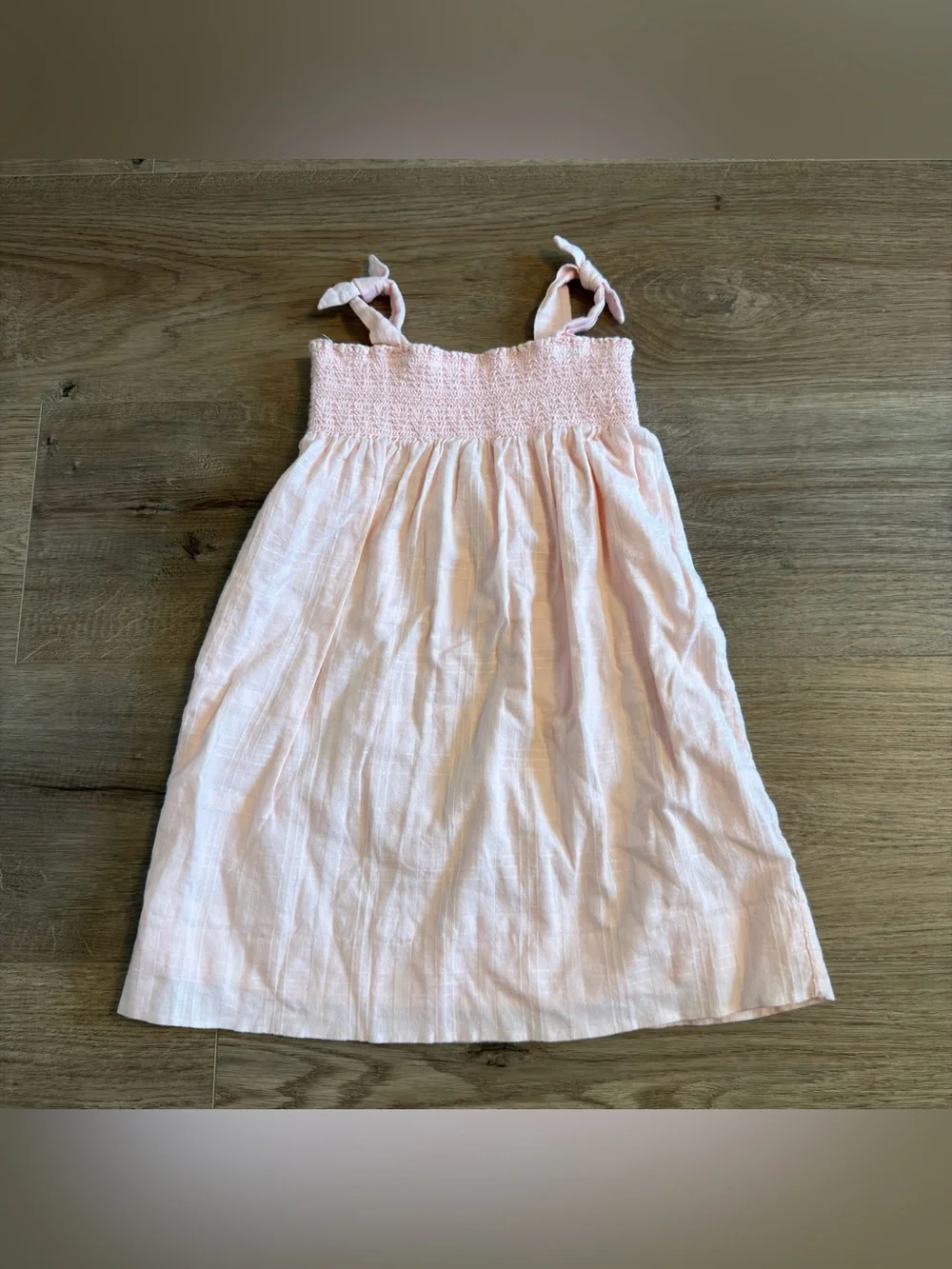 Ralph Lauren Linen Cotton Smocked Dress Light Pink Size 18 Month Baby Girl